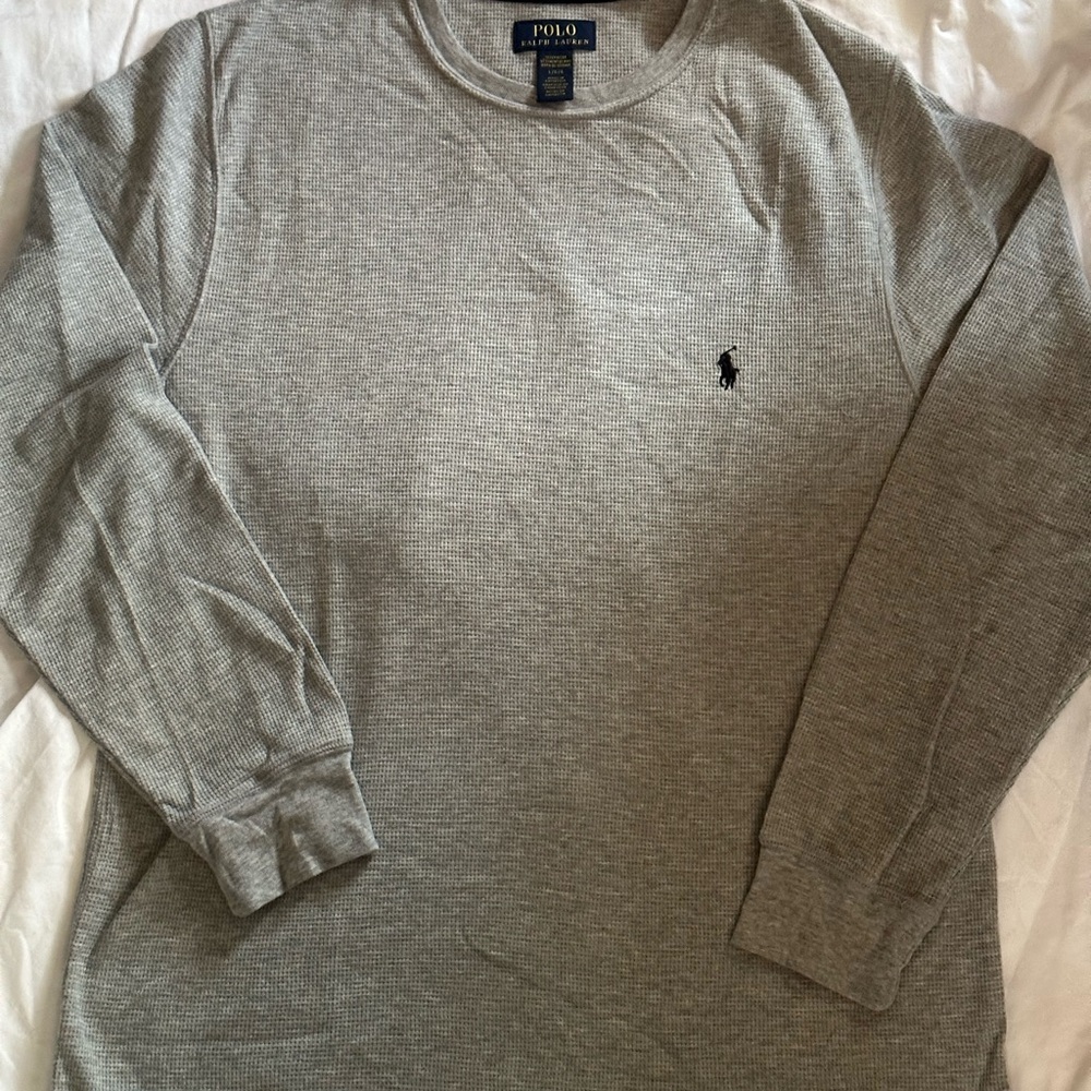 Polo by Ralph Lauren Gray Long Sleeve Tee
